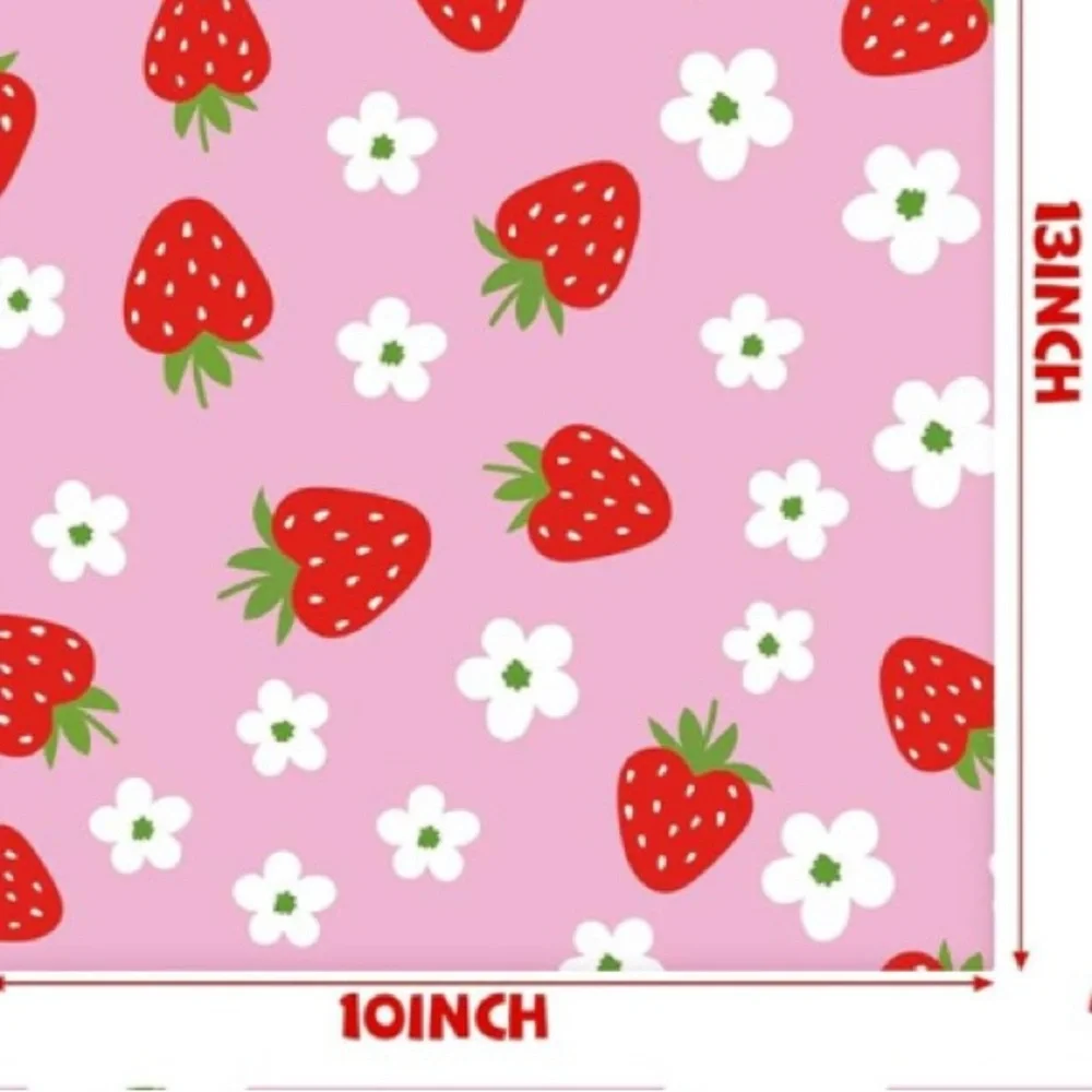 25 Strawberry Print 10x13 Poly Mailers